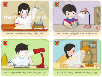 Tranh mất an toàn khi sử dụng đèn học