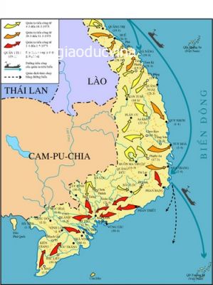 Lược đồ Tổng tiến công và nổi dậy Xuân 1975